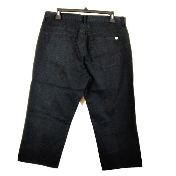 LRL Lauren Jeans Co. Womens Size 12 Black Capris Waist 32 Inseam 21 - Picture 3 of 5